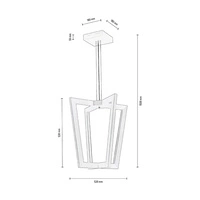 Lampa Wisząca Leif ''In'' 4xLED 24V Zintegrowana 2520lm 3000K 27W Drewno Bukowe Orzech/Przezroczysty Kabel PCV 1509176