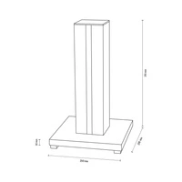 Flame Table Lamp 1xLED 12V Integrated 4.6W Gray/Oak veneer/Transparent PVC/Touch Dimmer 830119187