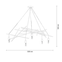 Lampa wisząca Glenn 5xE27 maks. 60W biały metal/biały kabel PVC 9222502