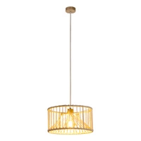 Reve Pendant Lamp 1xE27 Max.15W LED Oiled Oak/Cream Braided Cotton Cord/Natural Fabric Cable 184517174