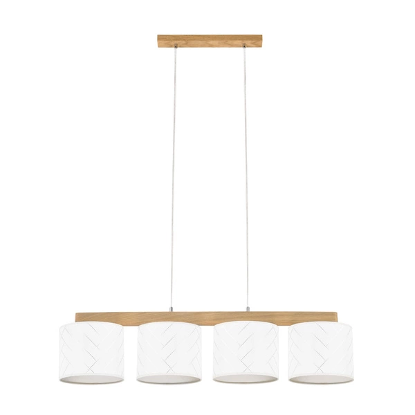 Punto Pendant Lamp 4xE27 Max.25W Oiled Oak/Transparent PVC Cable/Multicolor Wallpaper 524910404