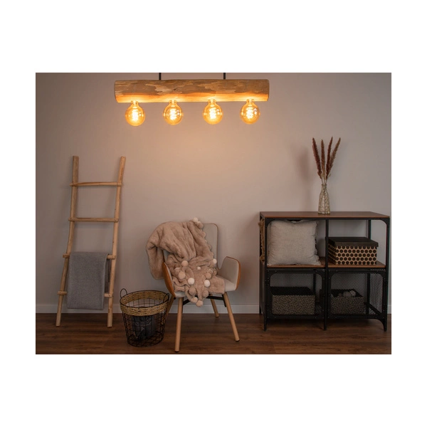 Trabo Simple Lampa Sufitowa 4xE27 Max.60W Barwiona Sosna Brązowa/Czarny Metal 6998404