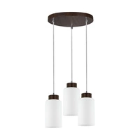 Bosco Pendant Lamp 3xE27 Max.60W Walnut/Transparent/White 1720576