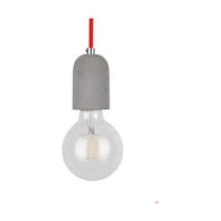 Lampa Wisząca Amory 3xE27 Max.60W Szary Beton/Czerwony Kabel Tkaninowy 9776336R