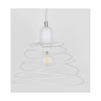 Komet Pendant Lamp 1xE27 Max.60W Chrome Metal/White Metal/White PVC Cable 1854102