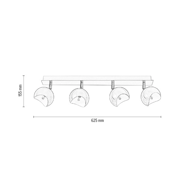 Kumi Ceiling Lamp 4xG9 Max.28W Satin Metal/White Metal 2720427