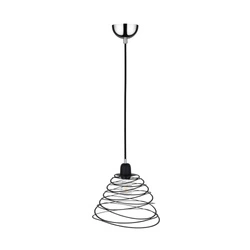 Komet Pendant Lamp 1xE27 Max.60W Chrome Metal/Black Metal/Black PVC Cable 1853104