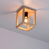 Kago Ceiling Lamp 1xE27 Max.60W Oiled Oak/Black 9154174