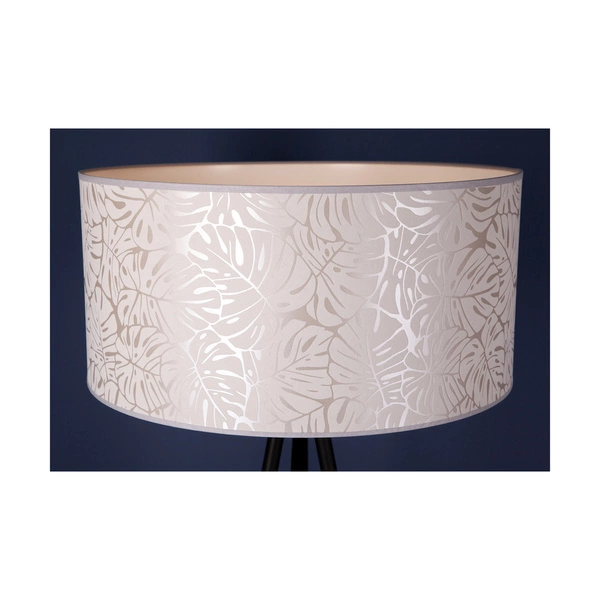 Mateo Floor Lamp 1xE27 Max.40W Black Metal/Black PVC Cable/Beige Wallpaper 87813104