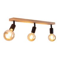 Tamea Ceiling Lamp 3xE27 Max.60W Oiled Oak/Black Metal 2037319800000