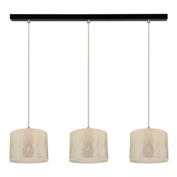 Ora Pendant Lamp 3xE27 Max.40W Black Metal/Transparent PVC Cable/Gold Fabric Shade 962041323