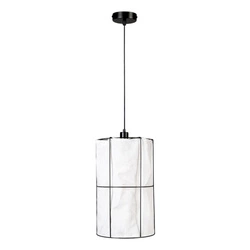 Marinero Pendant Lamp 1xE27 Max.15W LED Black/Black Braid/Black-White Linen 184129104