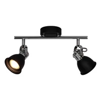 Anita Ceiling Lamp 2xGU10 Max.50W Chrome Metal/Black Metal 2766204