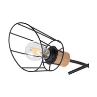 Linra Ceiling Lamp 3xE27 Max.40W Oiled Oak/Black Metal 183989