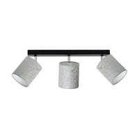 Mateo Ceiling Lamp 3xE27 Max.25W Black Metal/Beige Wallpaper 87800304