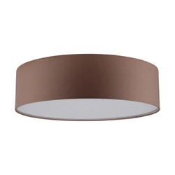 Josefina Ceiling Lamp 1xLED Integrated 1650lm 2700K 18W White Metal/Brown Fabric Shade 4793802