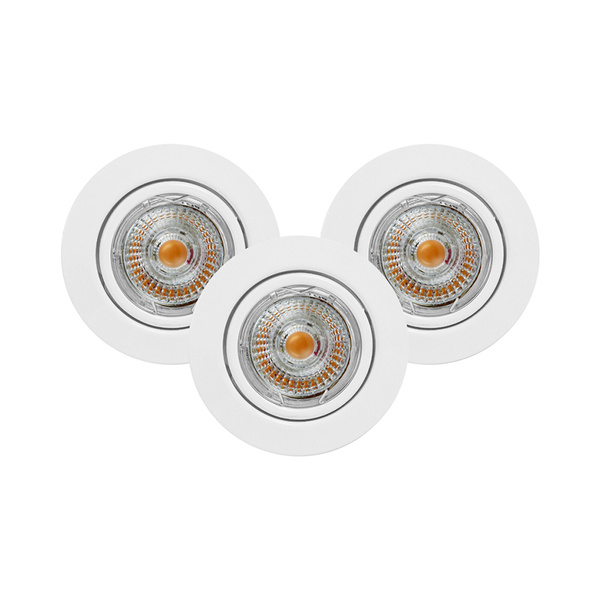 Ledsdream Round Ceiling Lamp Incl.3xLED GU10 5W White