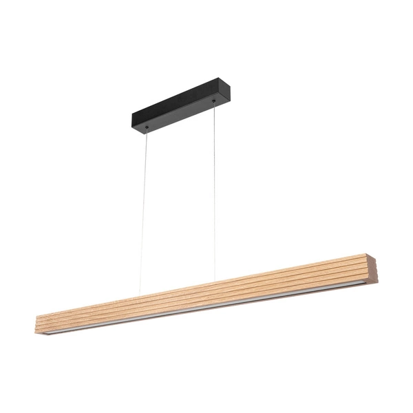 Riflet Pendant lamp 3xLED 24V 47W Int. Oiled Oak/Black with Touch Dimmer/Rollizug (1200 mm) 1037418900000