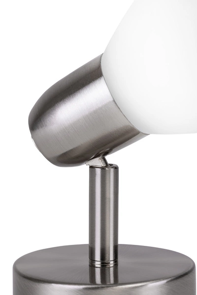 Alga Wall Lamp 1xE14 Max.40W Satin Metal/White Glass 3870127