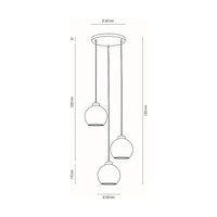 Laguna Wood Pendant Lamp 3xE27 Max.60W Oiled Oak/Transparent PVC/Transparent 18710374R