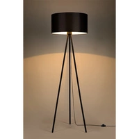 Dove Floor Lamp 1xE27 Max.40W Black Metal/Black PVC Cable/Black Fabric Shade 15113004