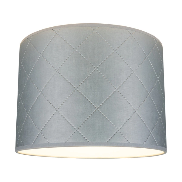 Lampshade Cylinder E27 H30 Silver Synthetic Fabric A0934