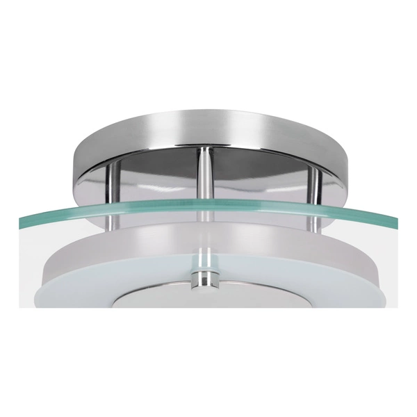 Minnesota Ceiling Lamp 1xLED Integrated 1600lm 3000K 22W Chrome Metal/White-Transparent Glass 9240128