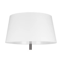 Amor Floor Lamp 1xE27 Max.60W Chrome Metal/Transparent PVC Cable/White Fabric Shade 6012803010855