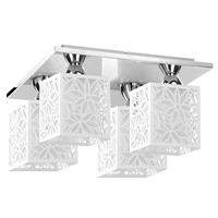 Anika Ceiling Lamp 4xE27 Max.60W Chrome Metal/White Glass 8173428