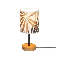 Lampa Stołowa Hoja 1xE27 Max.25W Dąb Olejowany/Czarny Kabel PCV/Tapeta Wielobarwna 77747974