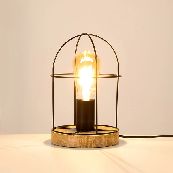 Netuno Table Lamp 1xE27 Max.25W Oiled Oak/Black 88459174