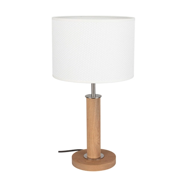 Benita Table Lamp 1xE27 Max. 40W Oiled Oak/Matte Nickel/White 7017400511546