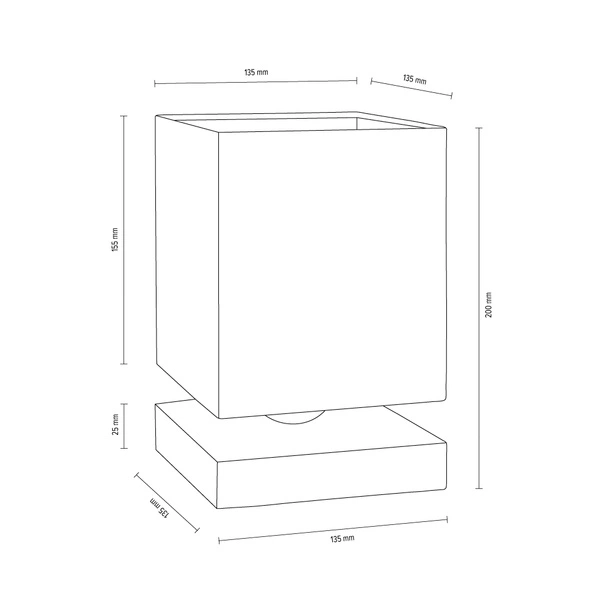 Inger Table Lamp 1xE27 Max.25W Oiled Oak/White 7284174