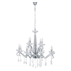 Alessa Pendant Lamp 12xE14 Max.40W Chrome Metal/Transparent Glass 9011228