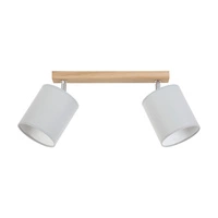 Aprillia Ceiling Lamp 2xE27 Max.25W Oiled Oak/Gray Fabric Shade 56745274