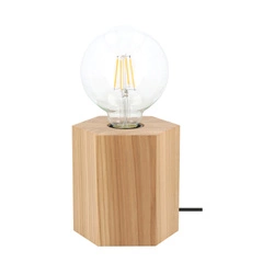 Hexar Table Lamp 1xE27 Max.25W Oiled Oak/Black PVC 7819174