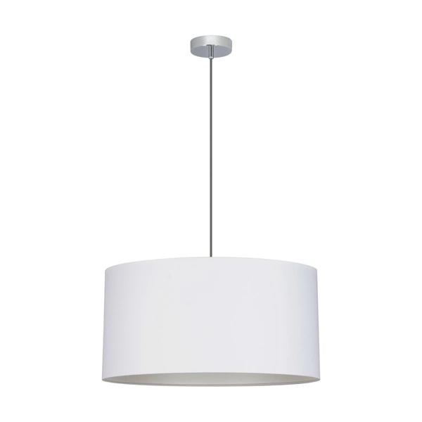 Rima Pendant Lamp 1xE27 Max.60W Chrome Metal/Anthracite Fabric Cable/Gray Fabric Shade 197711128