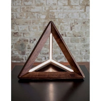 Trigonon Table Lamp 1xLED 24V Integrated 2500lm 3000K 27W Walnut Beech Wood/Black Fabric Cable 1109976