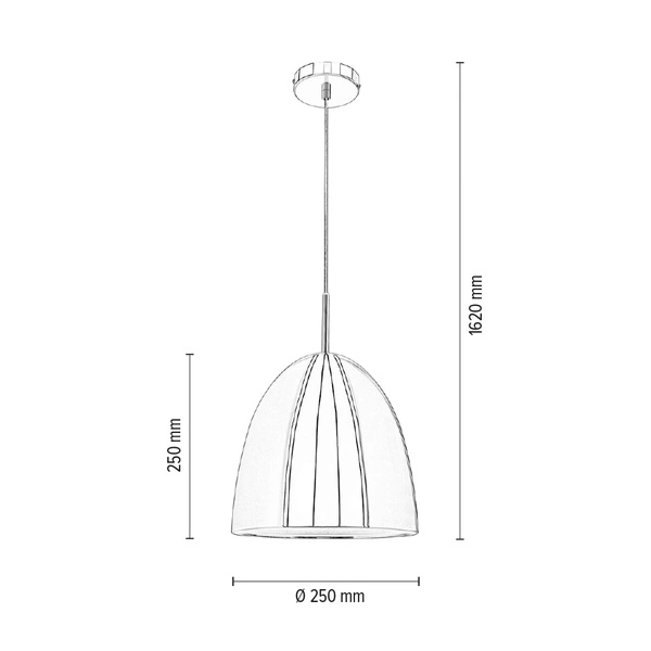 Lampa wisząca MADS srebrna 25cm 1620128