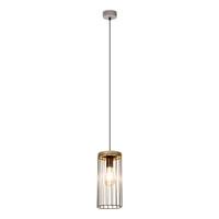Timeo Pendant Lamp 1xE27 Max.60W Stained Pine Gray/Black PVC Cable/Black Metal 195109157