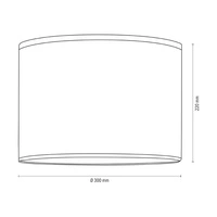 Lampshade Cylinder E27 H30 Brown Synthetic Fabric A0937