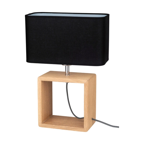 Cadre Table Lamp 1xE27 Max.25W Oiled Oak/Black Fabric Cable/Black Fabric Shade 7704974