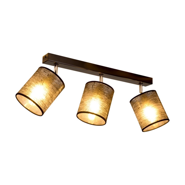 Nevoa Ceiling Lamp 3xE27 Max.25W Black Metal/Chrome Metal/Black Fabric Shade 56795304