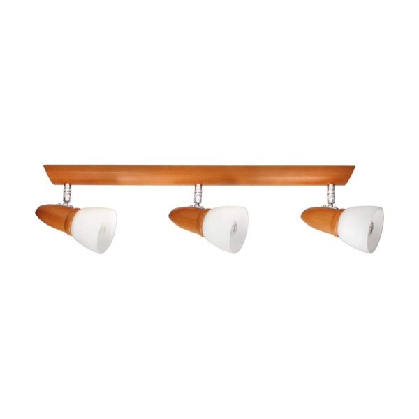 Julietta Ceiling Lamp 3xE14 Max.40W Kirsch Beech Wood/Chrome Metal/White Glass 2215330