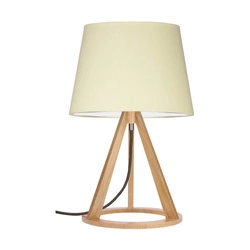 Konan Table Lamp 1xE27 Max.25W Oiled Oak/Anthracite Fabric Cable/Cream Fabric Shade 6512174