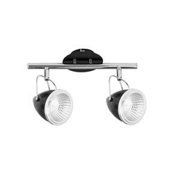 Oliver Ceiling Lamp Incl. 2xGU10 LED 5,5W Chrome Metal/Black Metal 5109204