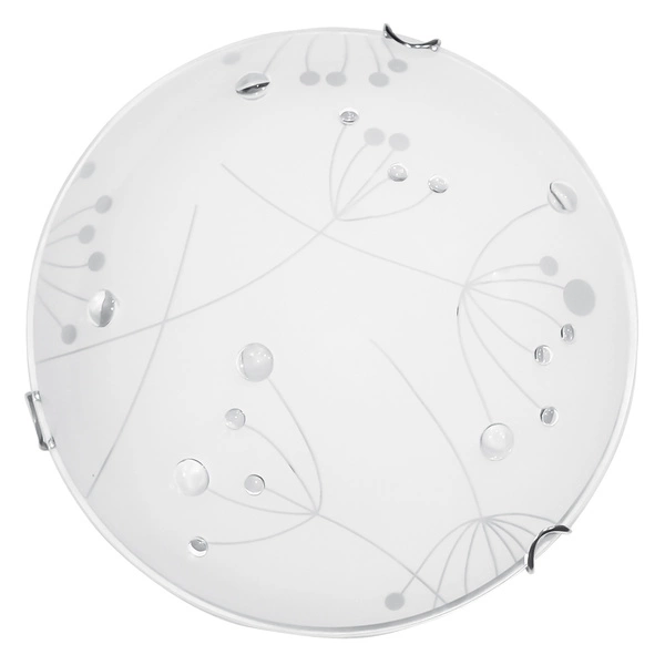 Maryland Ceiling Lamp 1xLED Integrated 1200lm 2700K 13W Chrome Metal/White-Transparent Glass 4373102