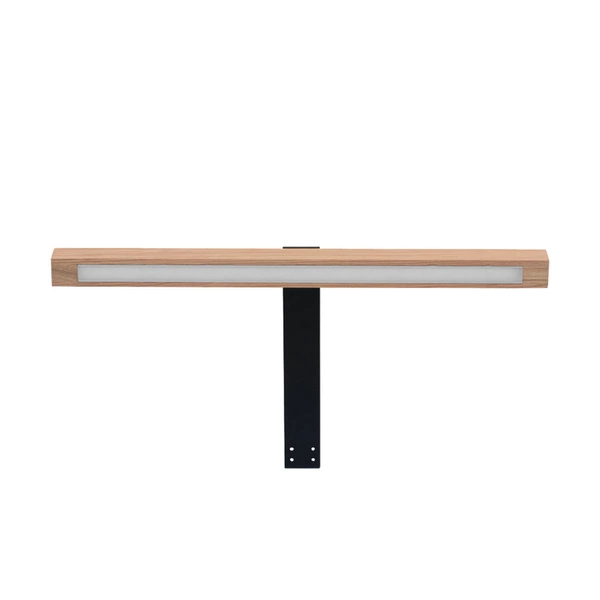 Lampa kinkiet łazienkowy montowany na szafkę, lustro AQUA VIVA Nadszafkowa LED 6W Czarny/Dąb Olejowany szer 40cm IP44 89411104