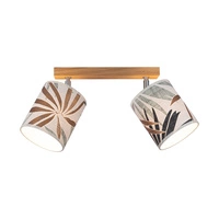 Hoja Ceiling Lamp 2xE27 Max.25W Oiled Oak/Multicolor Wallpaper 56747274