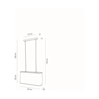 Lampa Wisząca Cadre 2xE27 Max.40W Dąb Olejowany/Przezroczysty Kabel PCV/Klosz z Białej Tkaniny 872010274